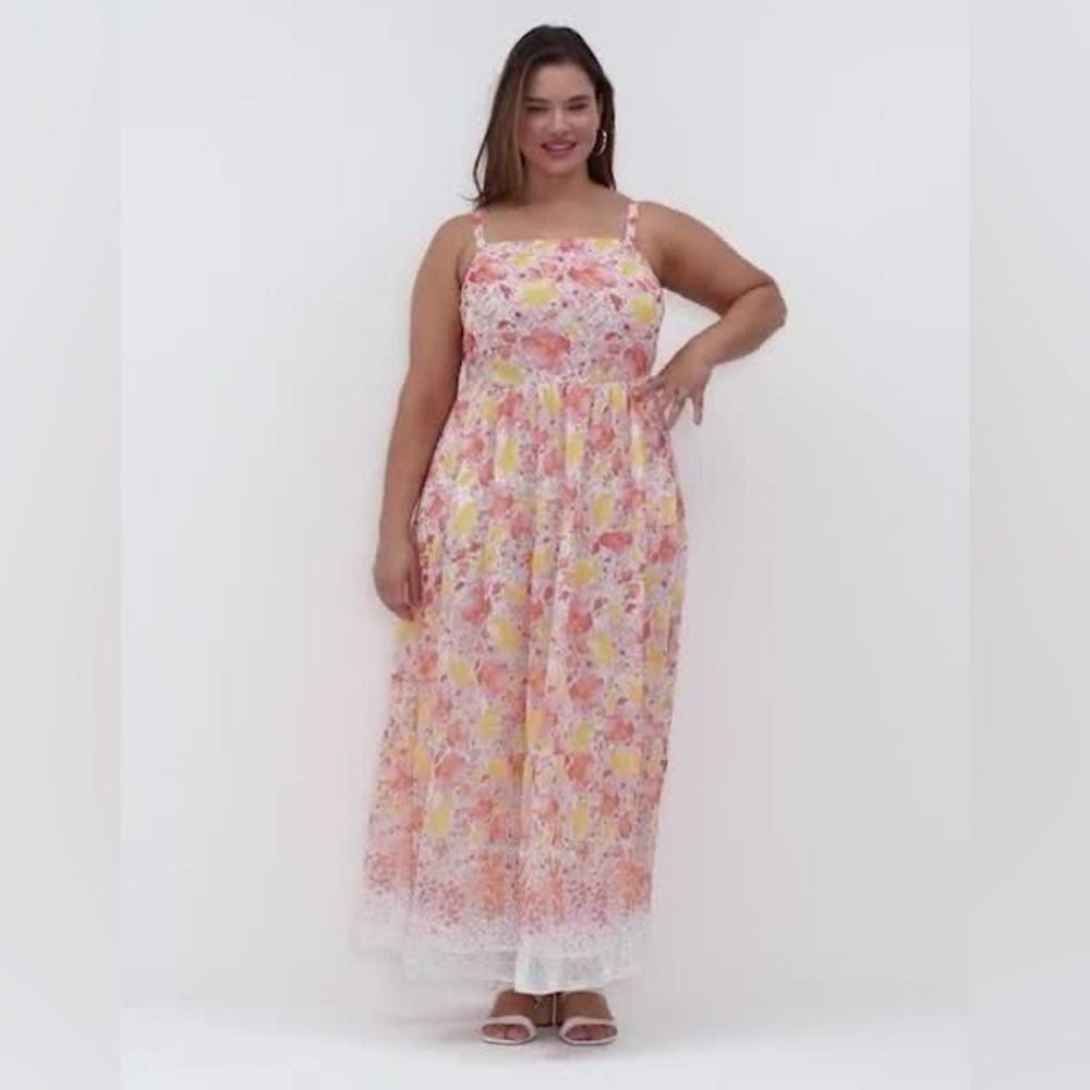 Lane Bryant Multicolor Smocked Dress